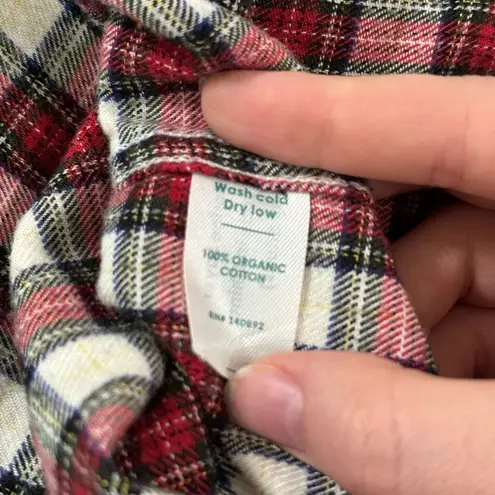 Marine layer Kendall Organic Cotton Button Down in Red Plaid size XS