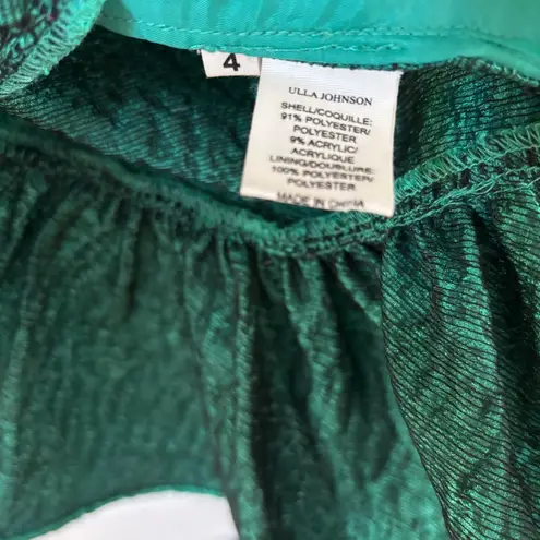 Ulla Johnson Emilia Dress in Turquoise Size 4 Textured Mock Neck Mini Dress