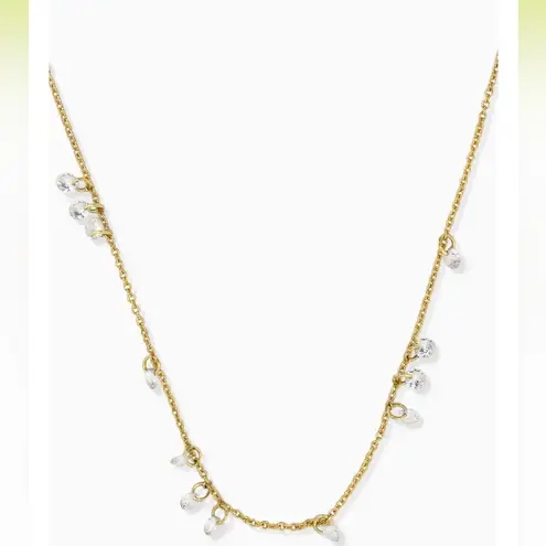 Stella & Dot Gold Dripping in Diamonds Delicate Necklace - - New in Box!