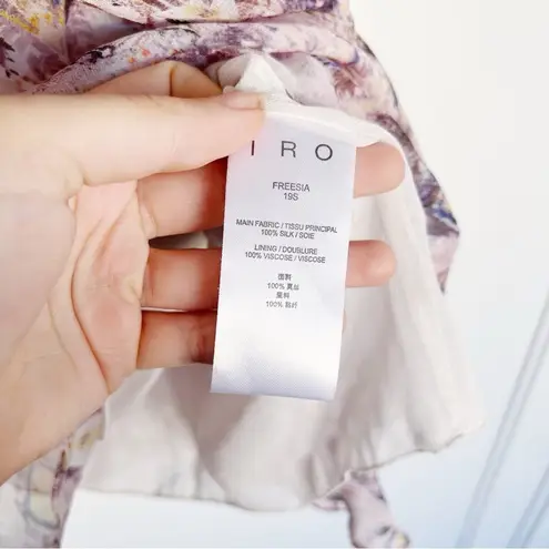 IRO • Freesia Dress silk chiffon one shoulder draped mini Lilas purple pink