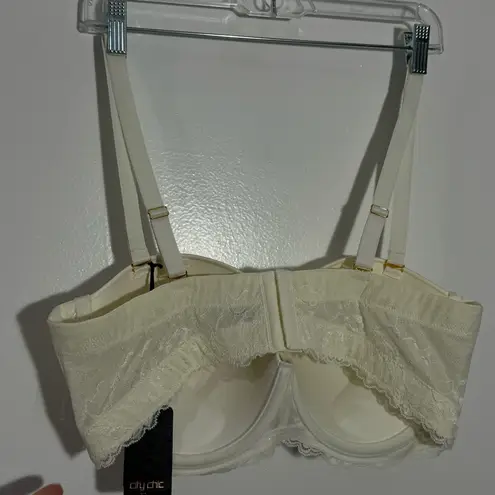City Chic NWT Smooth & Chic Multiway Contour Bra Ivory Size 42 DD