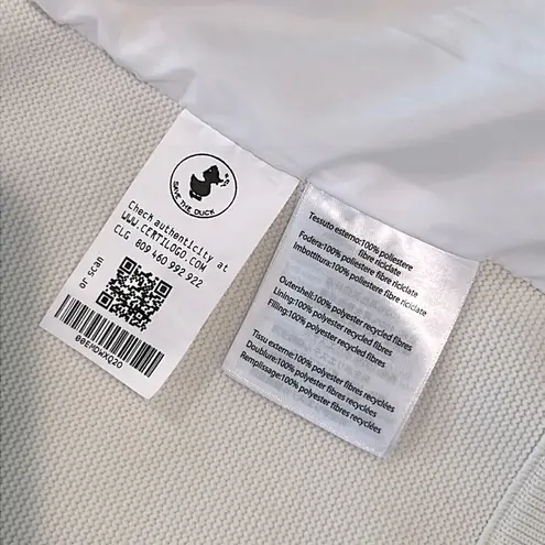 Save the Duck Beta Hybrid Water Repellent Quilted Bomber Jacket Off White Medium