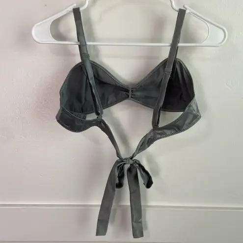 SKIMS NWOT Chrome Woven Shine Tie Back Bralette
