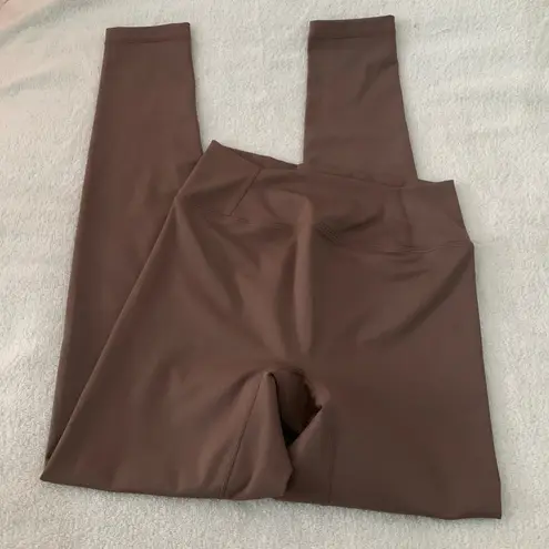 Oner Active Women’s Medium Regular Timeless High Waisted Leggings Cool Brown - Image 4