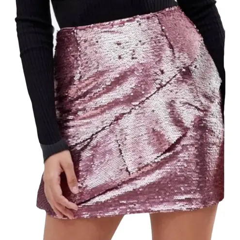 Glamorous Pink Sequined Skirt Size Medium