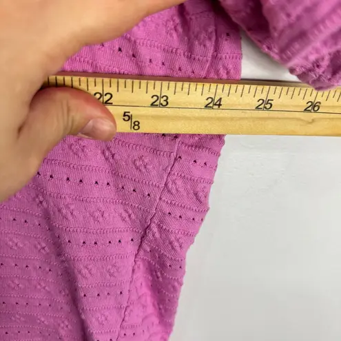 Denim & Co Top 1X Pink Collared Knit Cotton Y2K Preppy Retro Academia Cottage