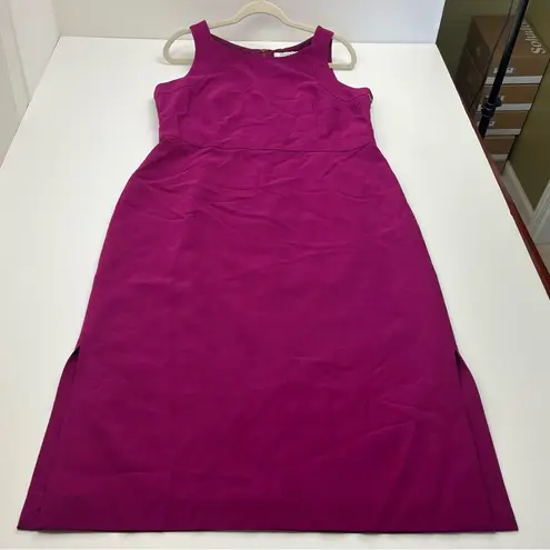 Max Mara Norcia Sleeveless Stretch Virgin Wool Dress US Size 14 Fushia Pink NWOT