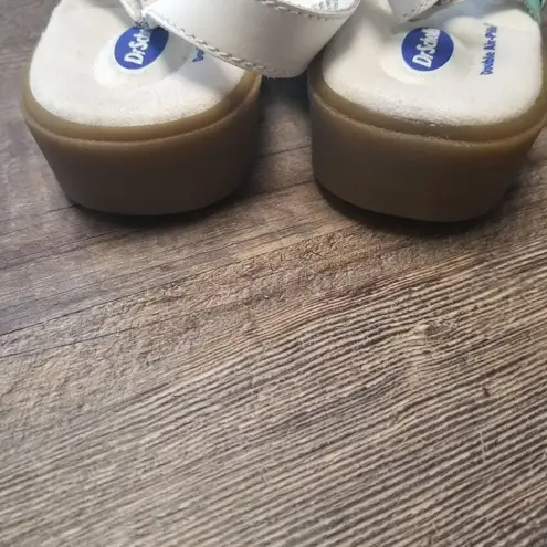 Dr Scholls Vtg Womens Huarache White Leather Aztec Santa Fe Strappy Sandal 11W Size 11