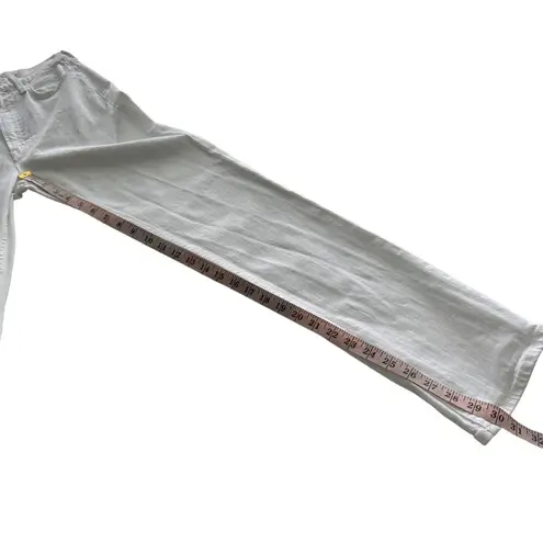 NWOT MOTHER High Waisted Rider Skimp Jeans Women's Size 25 White Cotton Blend