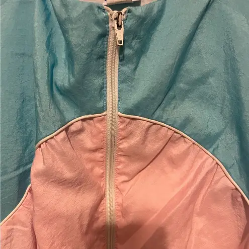 Reebok  vintage pink and blue windbreaker size medium