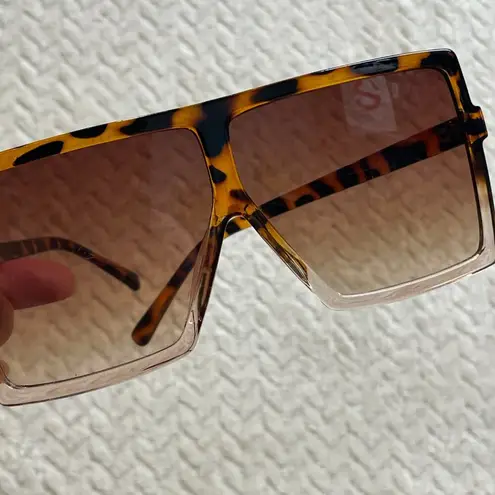 Oversized Brown Square Sunglasses