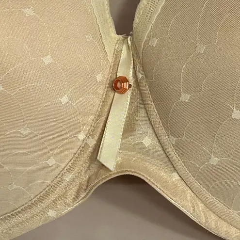 OMNIA Opal Collection Full Coverage Bra 36J Beige Jacquard Underwire Adjustable Tan Size undefined