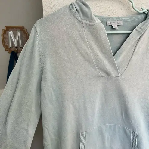 Barefoot Dreams | Sunbleached 100% cotton bonfire hoodie sage green size medium