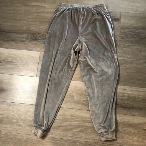 SKIMS Grey Velour Jogger Lounger Pants High Waited Soft Fleece Womens Size Large