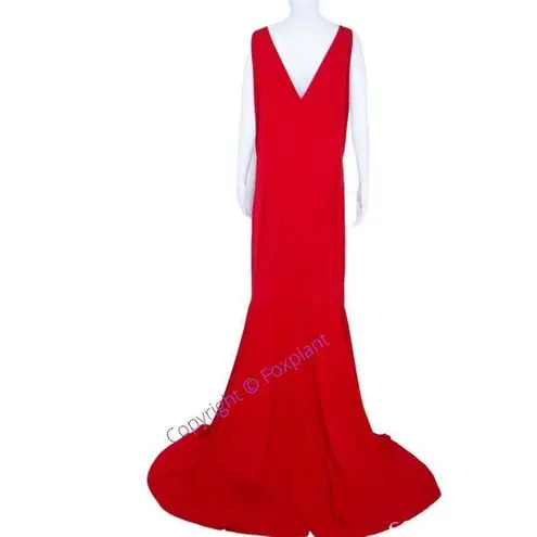Eloquii NEW red maxi formal dress with trail, women's size 16