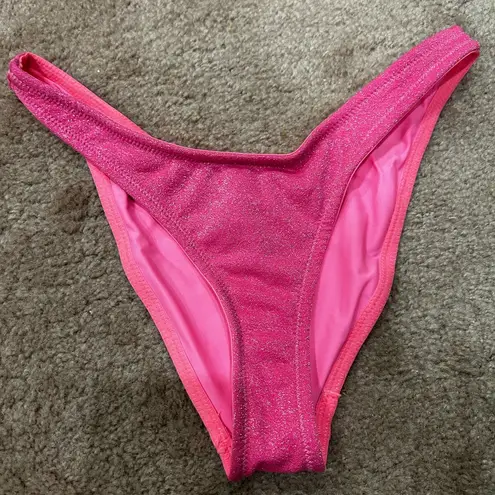 Triangl Swimwear Mica Nell Pink Sparkle Bikini Cheeky Medium and Large