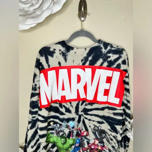 Marvel NTM: Disney Parks Black & White Tie Dye Spirit Jersey w/ Characters Sz M