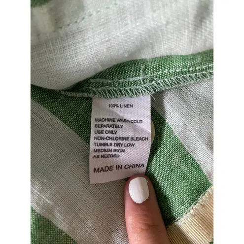 TROVATA Dylan Shirt Jacket Aloe Stripe Size Small Blue