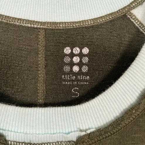 Title Nine Women S Green Blue Dress Colorblock French Terry Pockets Short Sleeve