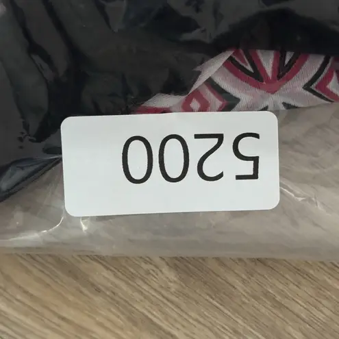 AB Studio Shirt Womens Medium White Pink Geometric Babydoll Vintage 2000s Y2K