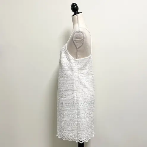  White Lace Spaghetti Strap Racerback Dress Small Lined 1 State