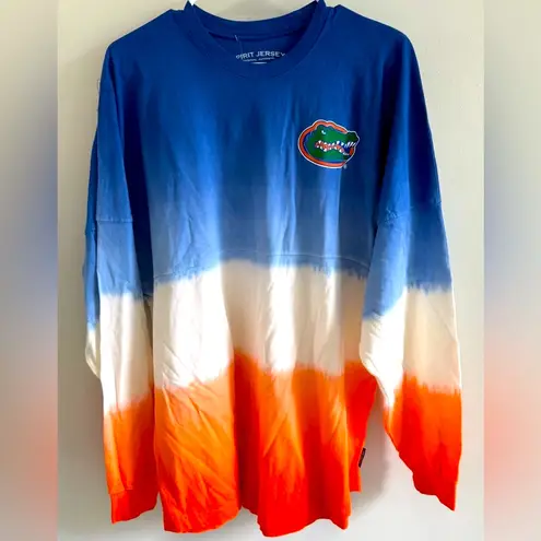 Spirit Jersey Florida Gators Blue and Orange Ombre Long Sleeve Jersey Men’s Medium