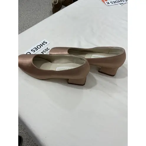 Womans Colorfull Creations Satin Rose Gold Dyed Slip On Pumps Size 5.5 B