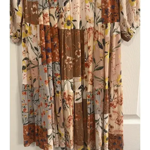 Fate Midi Dress Sz Small Patchwork Boho Peasant Western Romantic Feminine Flowy