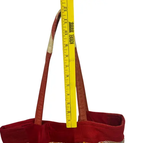 Patchwork Tote Bag Unique Colorful Shoulder Bag Purse Women's Red