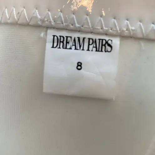 Dream Paris Dream Pairs festival cosplay white gogo boots mid calf patent 8