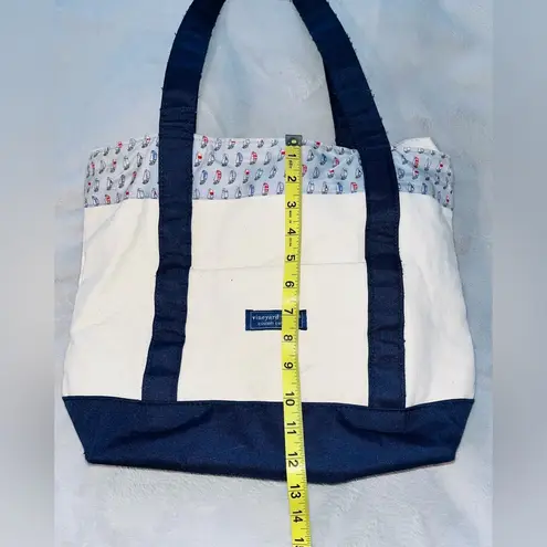 Vineyard Vines  Canvas Tote Bag Sailboat Design