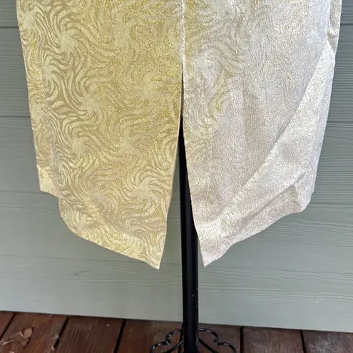 Molly New York Metallic Gold Sparkly Strapless Dress Size 6