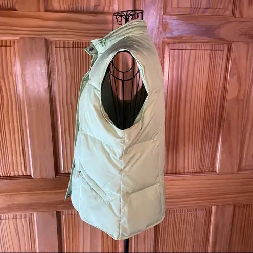 Talbots  Petites Quilted Goose Down Feather Puffer Vest Green Size Medium