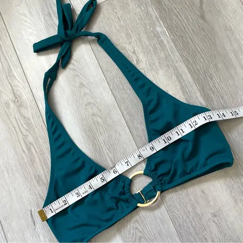 Milly Cabana Bikini Top halter ring womens Teal (small) swim beach summer bright