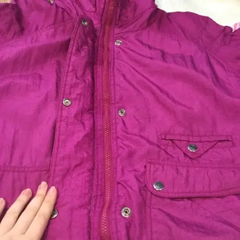 Equipt Winter Vintage Magenta Coat Size Small Pink