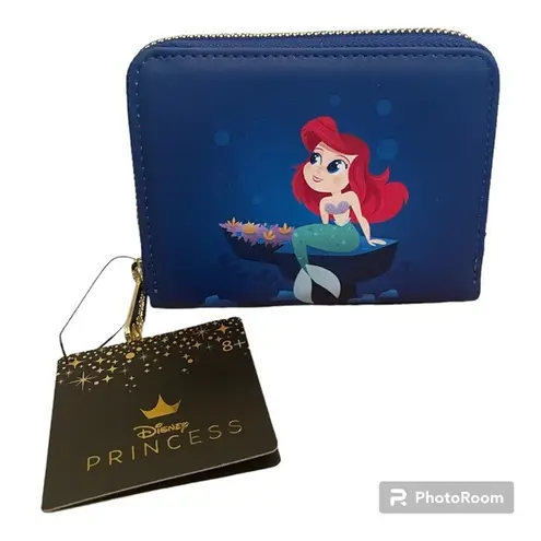 Lounge Fly The Little Mermaid Ariel Under the Sea Small Zip Wallet - Image 1
