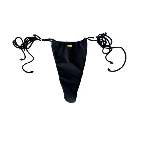 Gooseberry Seaside XS Side Tie Bikini Briefs So Chic Black