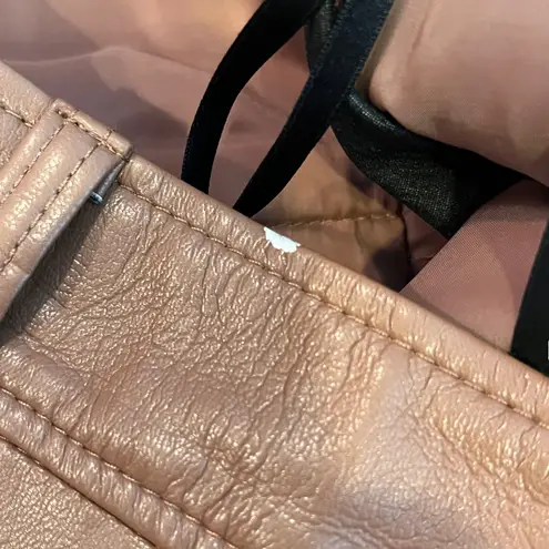 Babaton Aritizia Wide Leg Vegan Leather Pants Size 6 Chocolate Brown