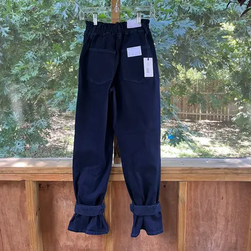 We Wore What Paperbag Straight Ankle Jeans Dark Wash Size 27. NEW