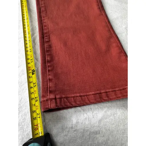 Nic+Zoe Denim TLC Mid Rise Straight Jeans Tandoori Coral Size 33