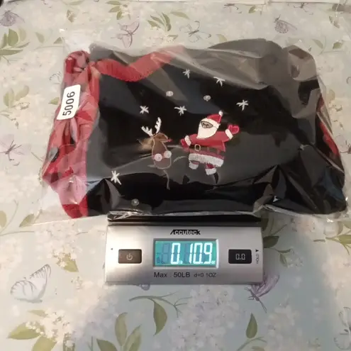 Erika Black Christmas Holiday Natti Style Cardigan Button Up Womens Medium