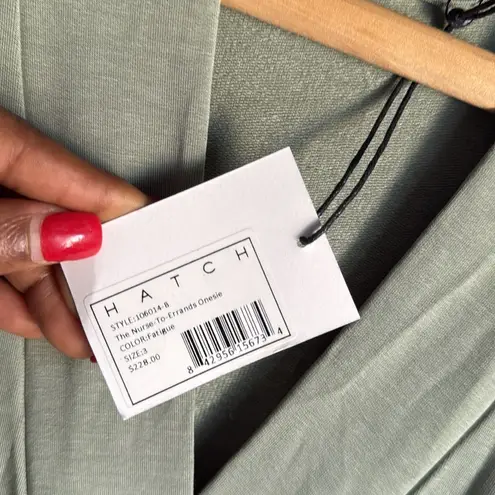 NEW Hatch Jumpsuit Women Large Sage Green The Nurse to Errand Onesie Size undefined