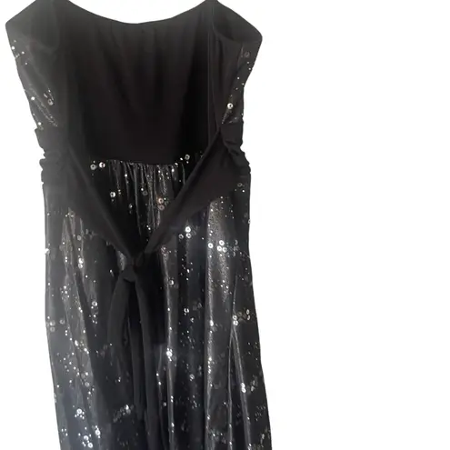 Rockin Town Y2k 2000s Size Small Sequin Whymsical Feather Mini Going Out Dress Green