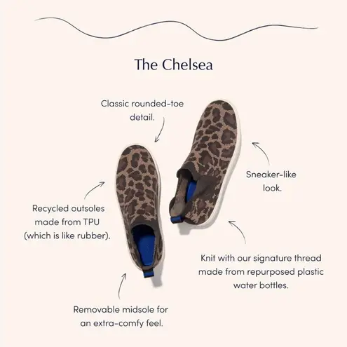 Rothy's Rothy’s Wildcat Cheetah Print Chelsea Sneaker Sz.7.5