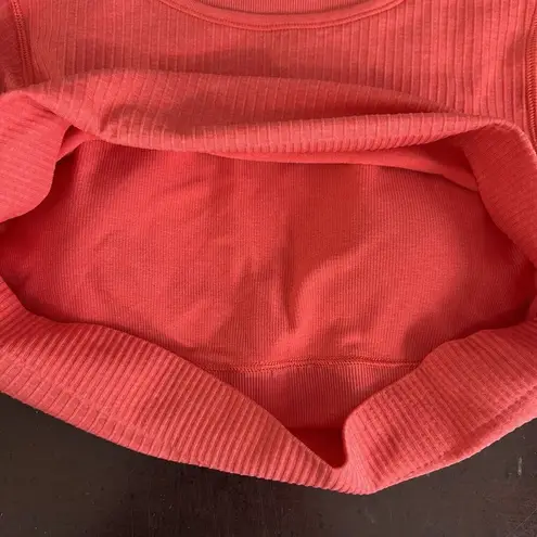 Lululemon  Ebb to Street Long Sleeve Top Pale Raspberry Cropped Padded Size 8