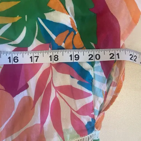 Boston Proper Abstract Forest Tiered Shift Dress Size M Resort Tropical Vacation