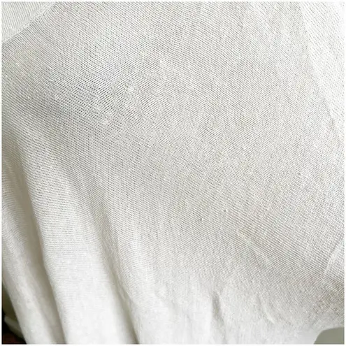 Garnet Hill Women’s 100% Organic Linen Tunic Size Medium V- Neck Light Beige