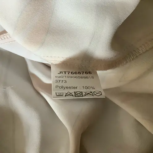 SheIn  X CW2 polka dot & plant print halter neck backless high low mesh dress M