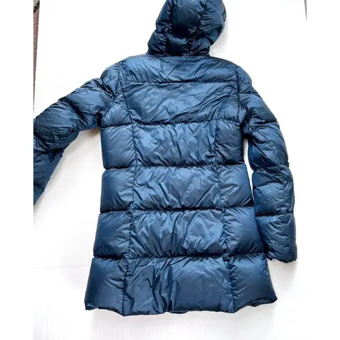 Eddie Bauer  Luna Peak Down Parka Coat Women’s M Peacock Blue 550 Hooded Zip