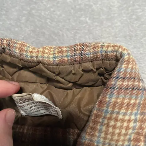 Pendleton Shirt Womens Large Plaid Wool Western Ranch Pearl Snap 70s Vintage